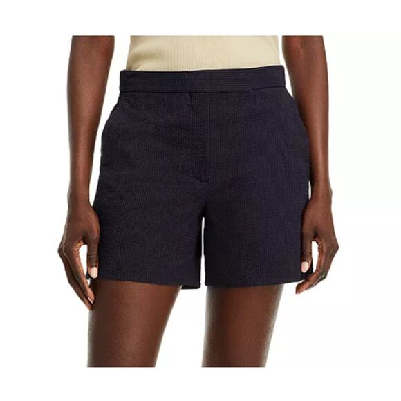 Theory Pants - THEORY WOMENS SIZE 12 WAIST TAB SEER SUIT SHORTS STRETCH NAVY NEW